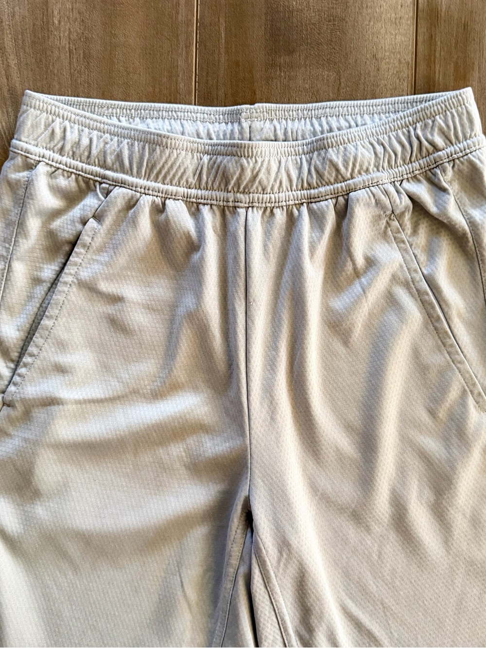 All In Motion Active Gray Drawstring Training Shorts with Pockets - Picture 5 of 12